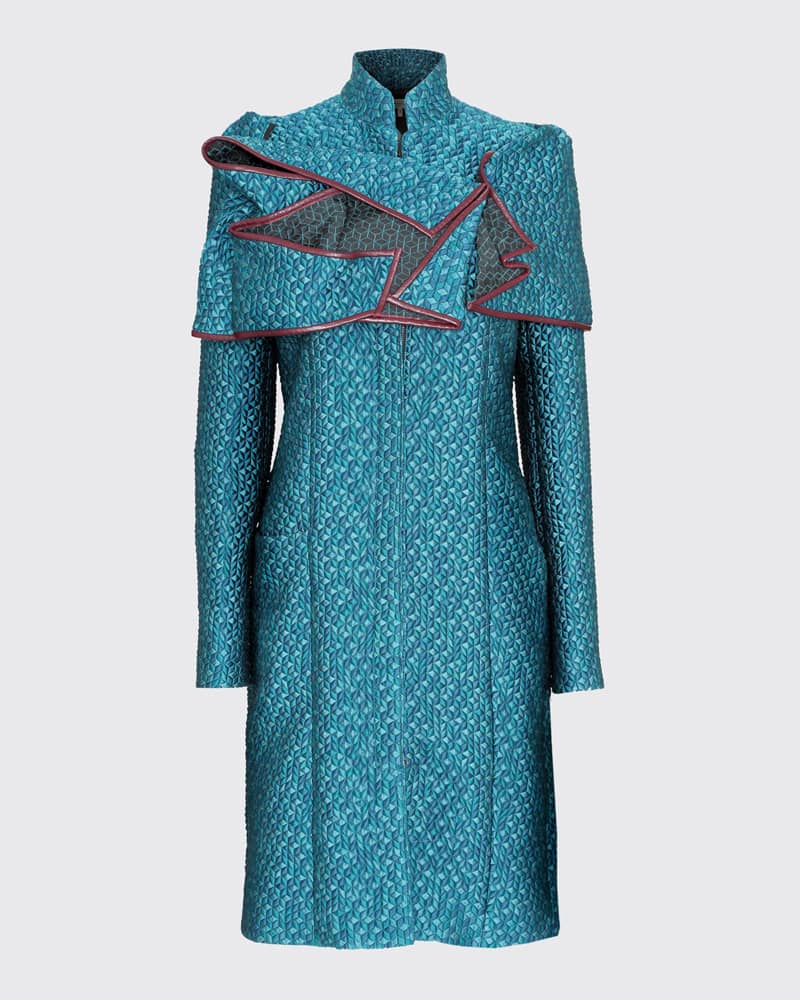 Fashion coat in turqouise for ladies